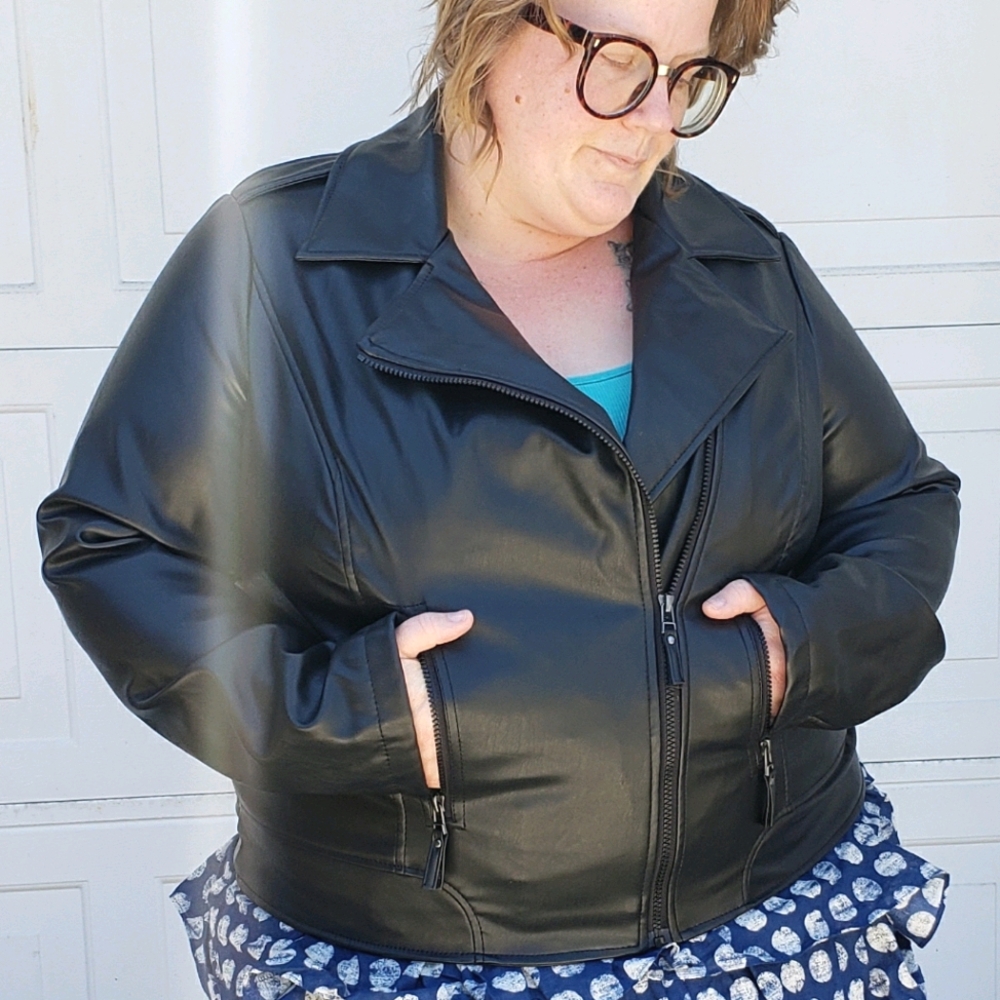 Lane Bryant faux leather jacket